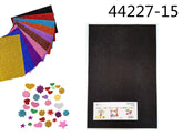 XFR44227-15 EVA GLITTER DA DECORARE 40*60cm NERO