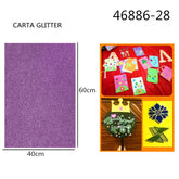 XFR46886 FOGLIO GLITTER 250GR.40X60CM ¶¡Ïã×Ï