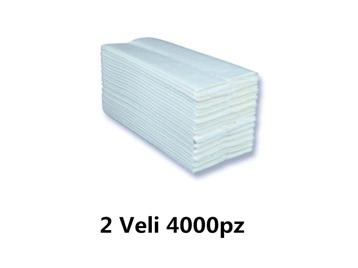 **ASCIUGAMANI INTERCALATI A "Z" CELLULOSA 2V 4000PZ