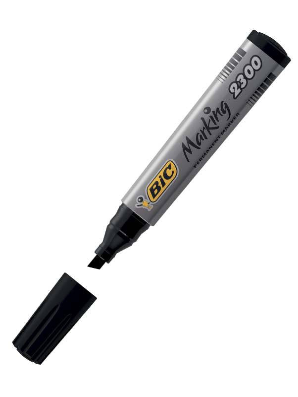 BIC PENNARELLO PUNTA SCALPELLO NERO  MARKING 2300
