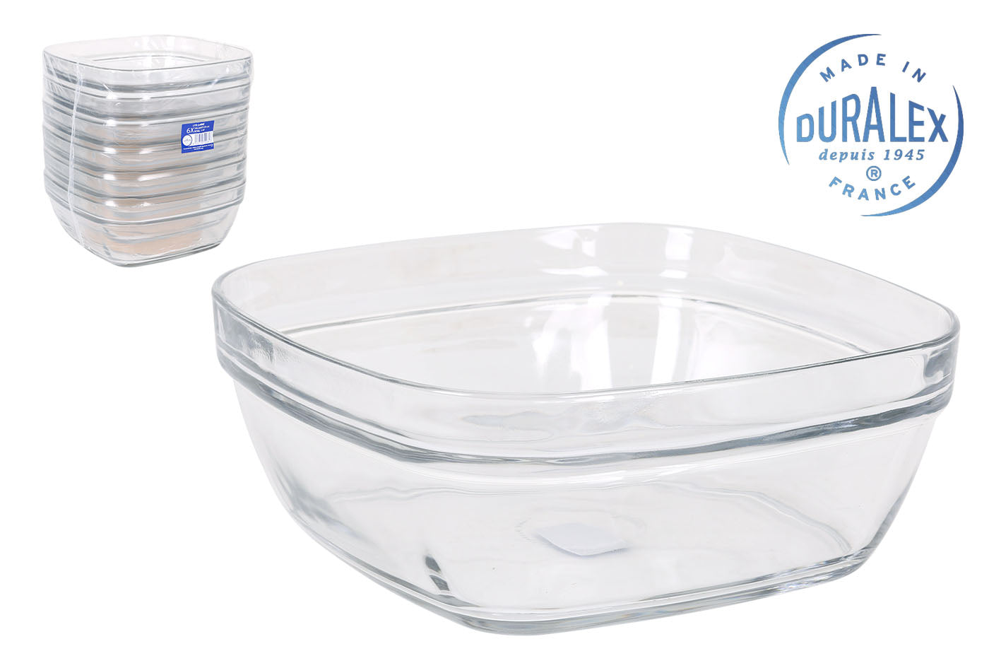 BOWL 2000CC 20CM APILABLE "LYS" TRASP.QUAD.