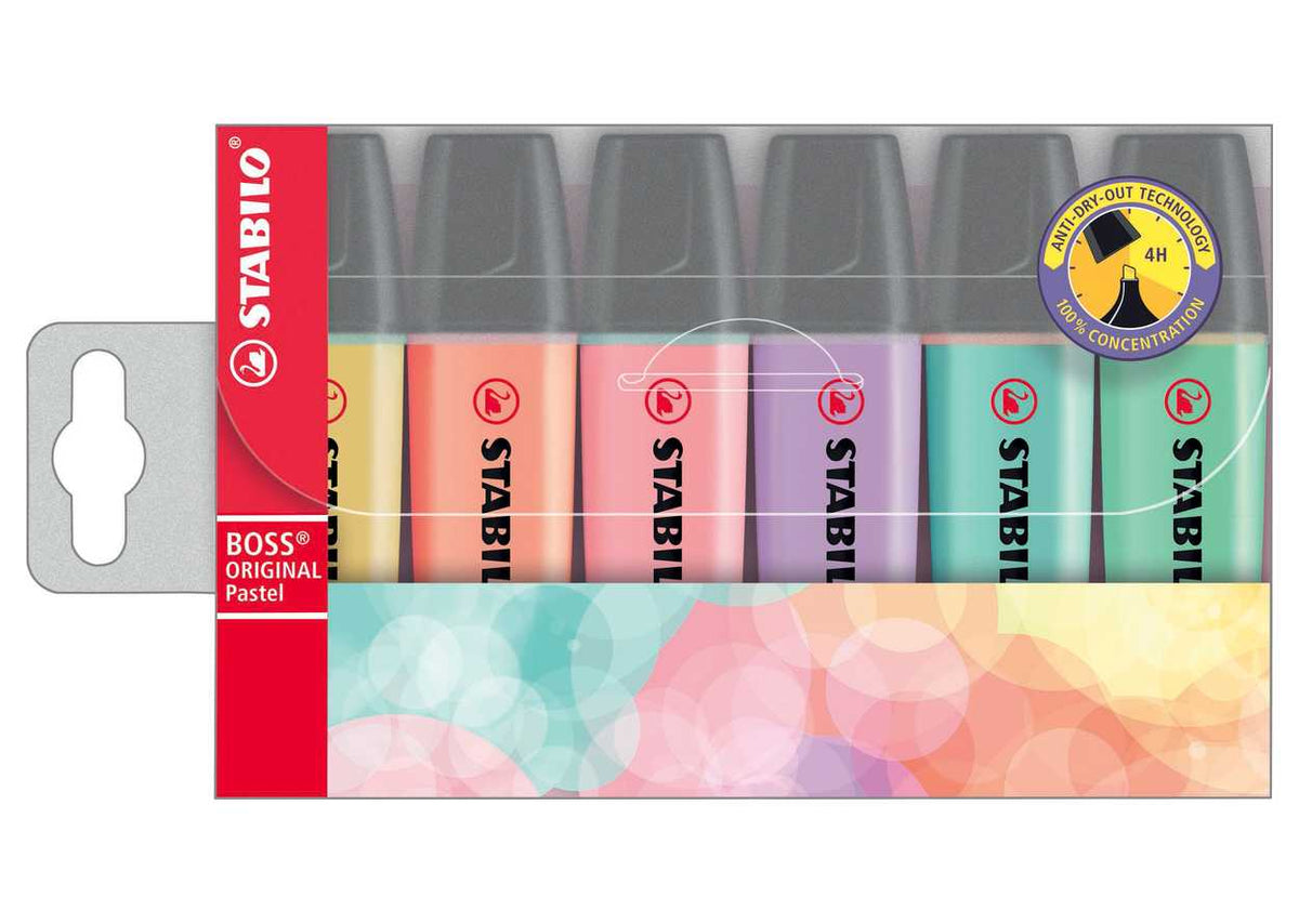 STABILO EVIDENZIATORE  BOSS PASTEL BUSTA 6 PZ 70/6