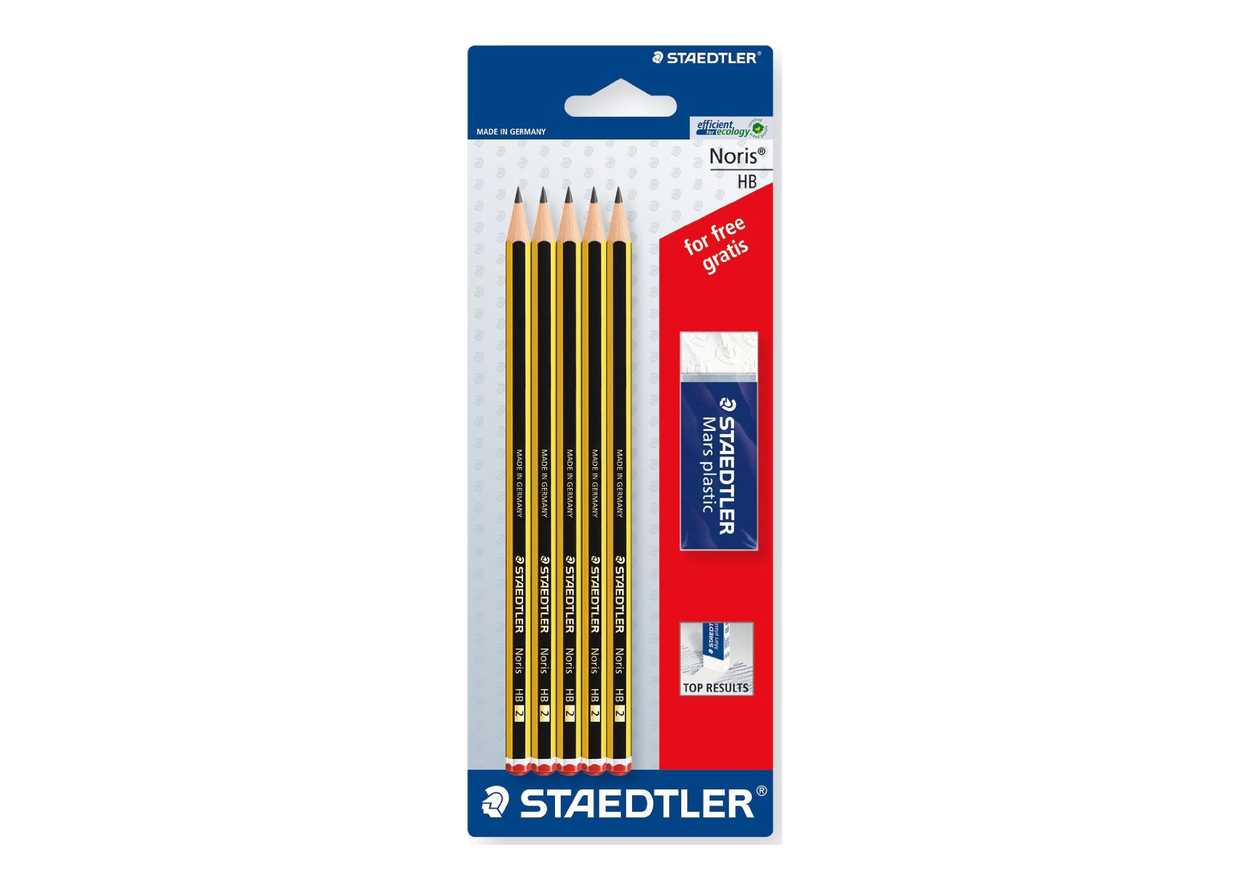BL. STAEDTLER MAT.NORIS PZ.5 HB + GOMMA