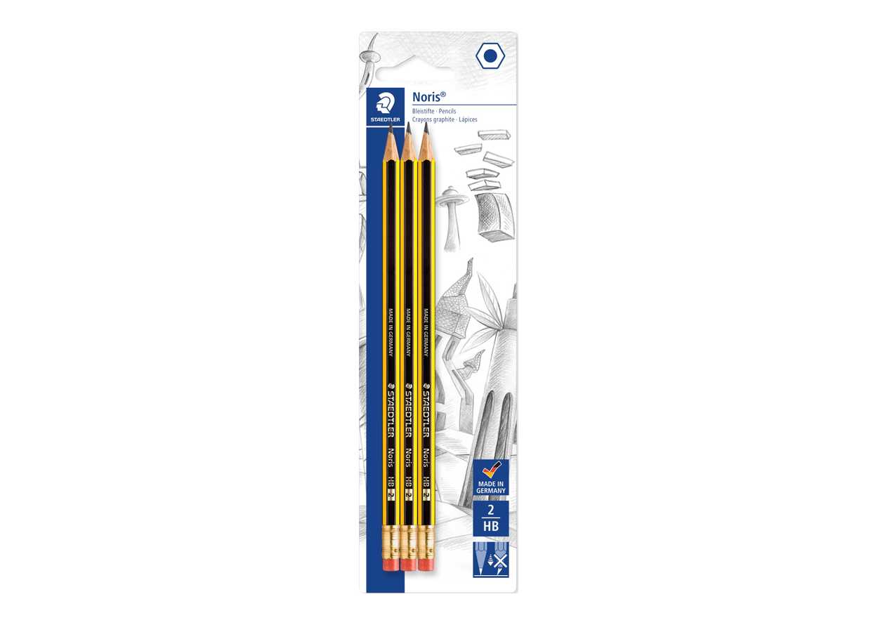 BL. STAEDTLER MAT.NORIS H B C/GOMM.PZ.3