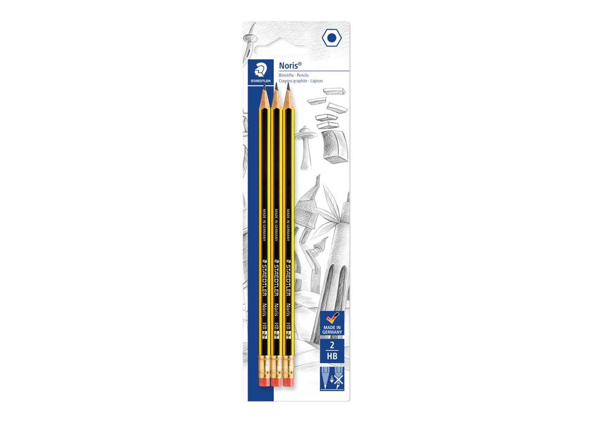 BL. STAEDTLER MAT.NORIS H B C/GOMM.PZ.3