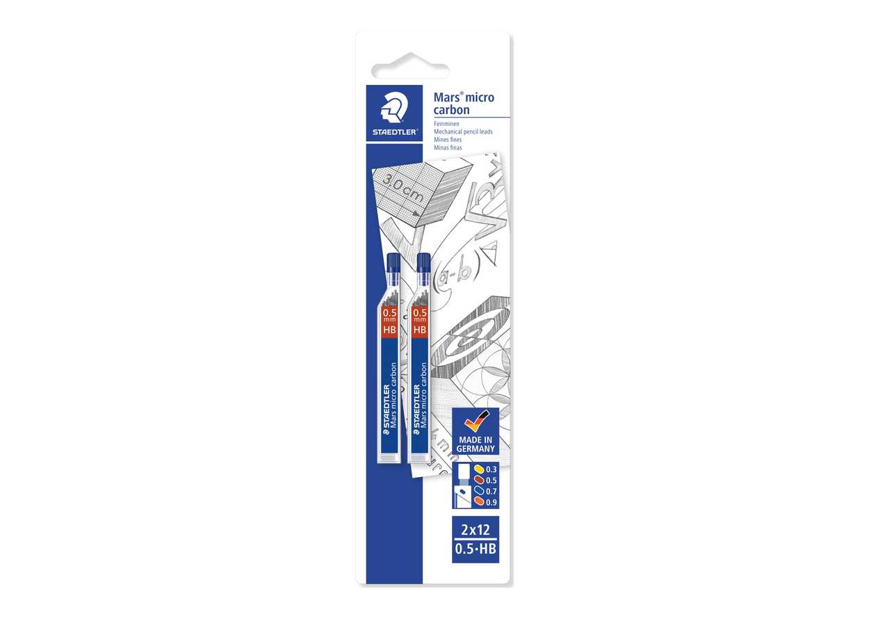 BL. STAEDTLER MINE 0,5 HB  2 AST.