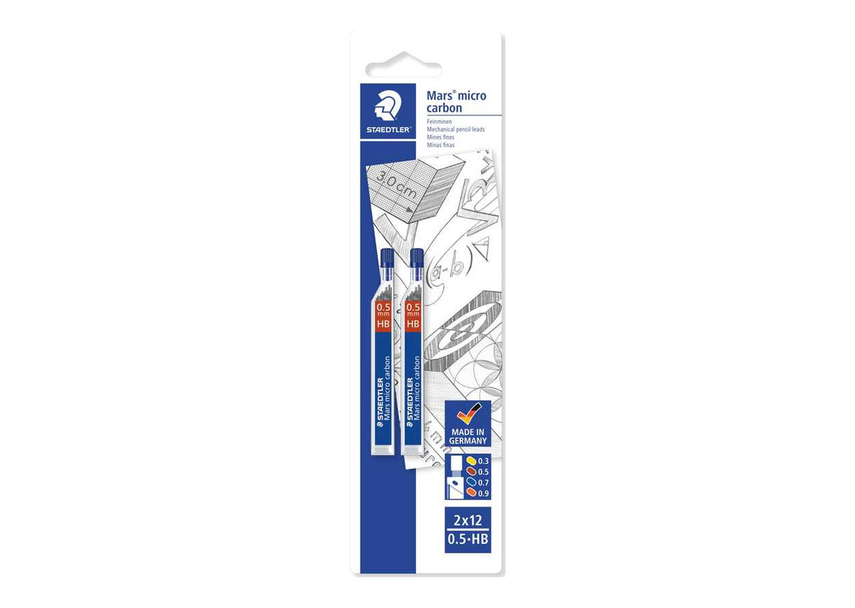 BL. STAEDTLER MINE 0,5 HB  2 AST.