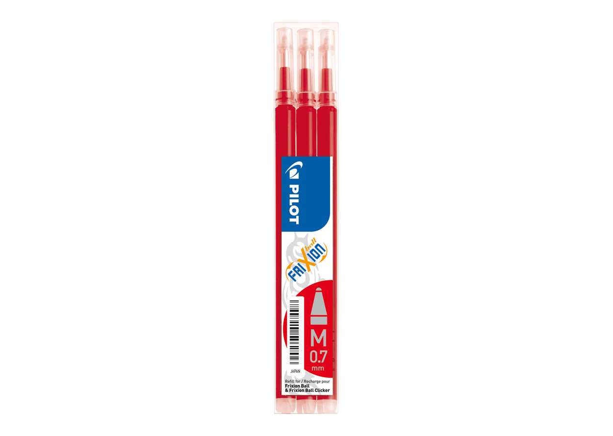 SET 3 REFIL PILOT FRIXION  0,7MM ROSSO