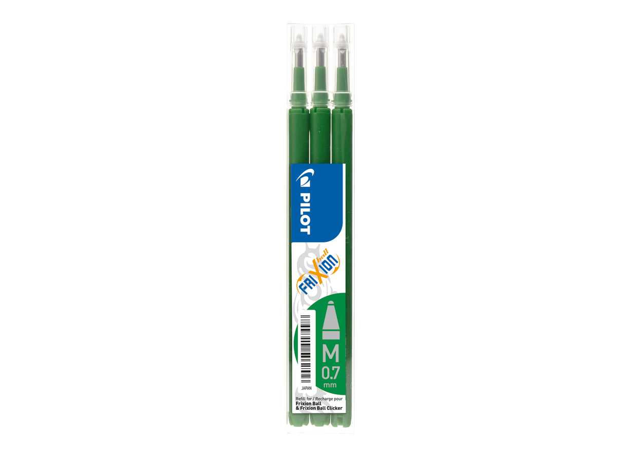 SET 3 REFIL PILOT FRIXION  0,7MM VERDE