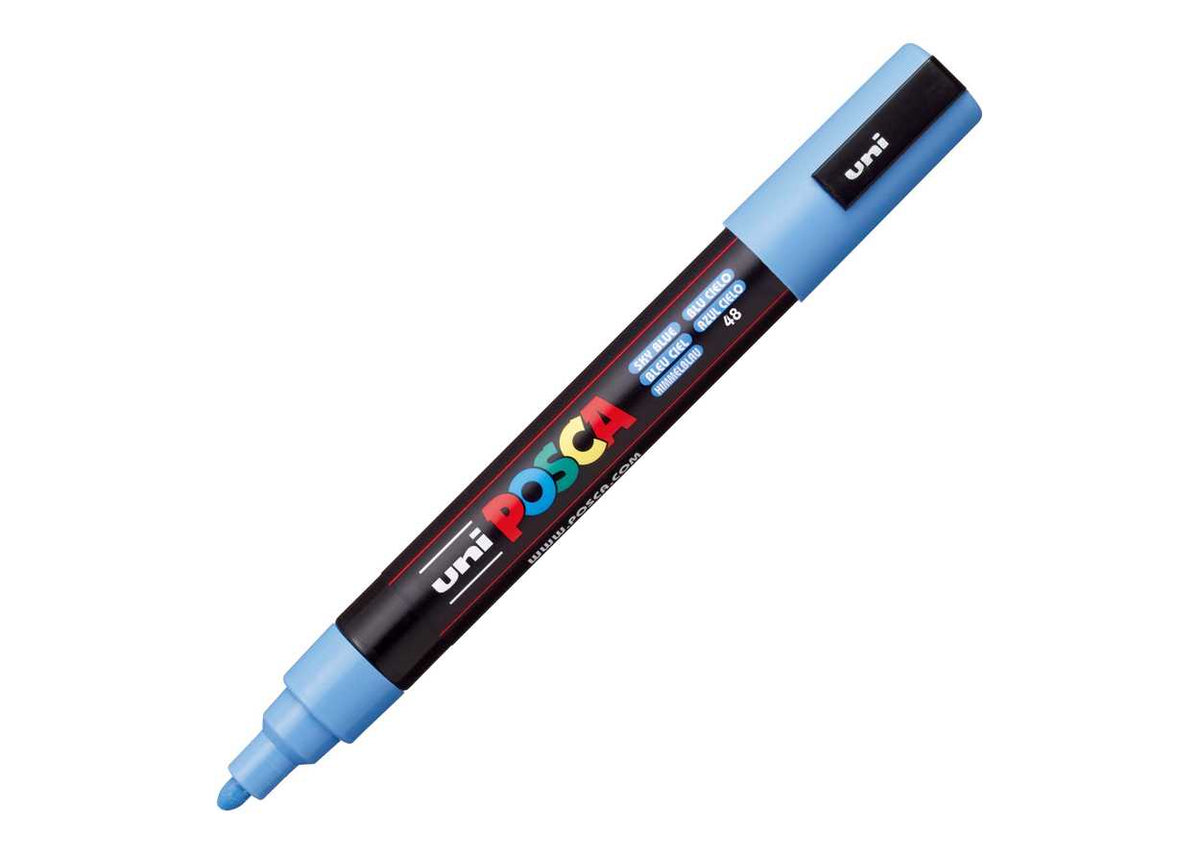 PENNARELLO UNIPOSCA PUNTAMEDIA BLU CIELO