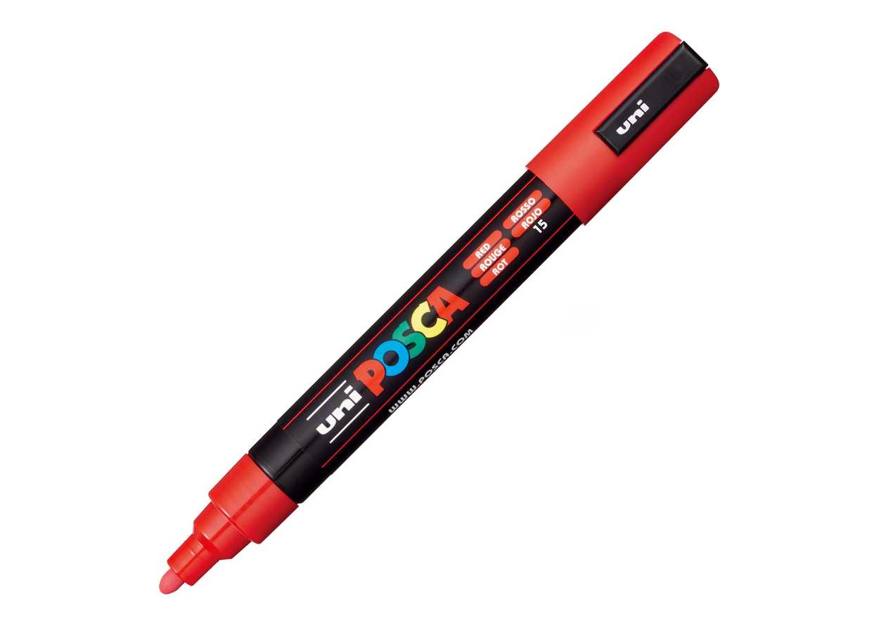 PENNARELLO UNIPOSCA PUNTAMEDIA ROSSO