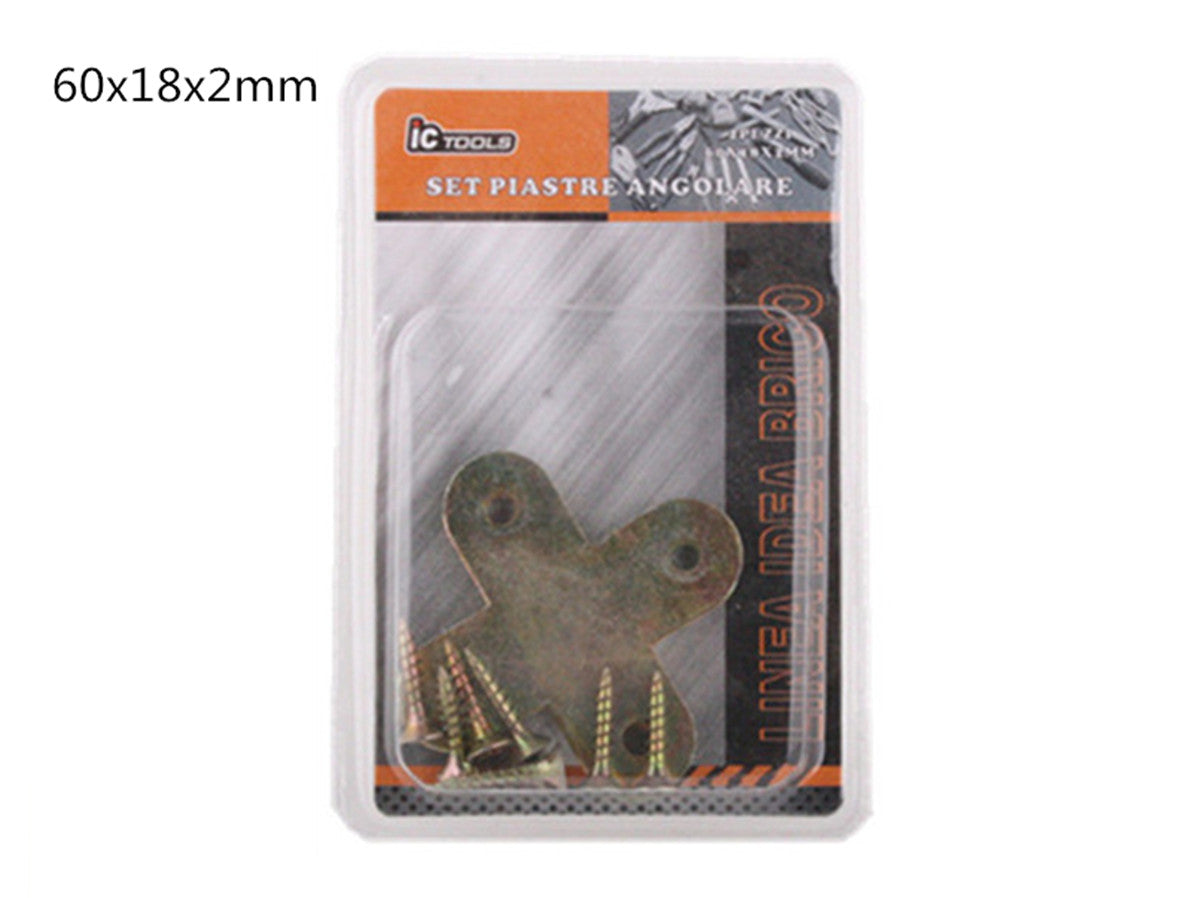 XFR88771 SET PIASTRE ANGOLARE "+" 60*18*2MM 2PZ