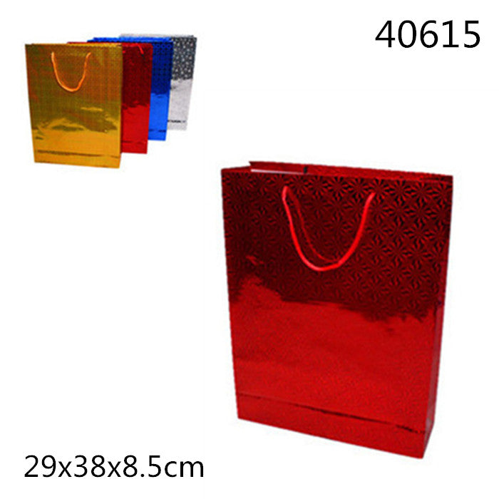 XFR40615 BORSA DA REGALO 29*38*8,5CM  METALIZZATO