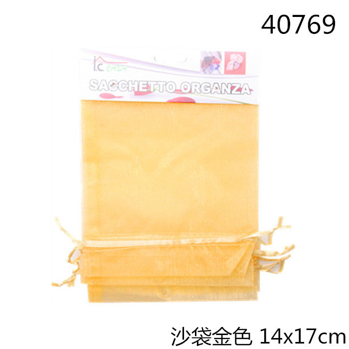 XFR40769 4PZ SACCHETTO ORGANZA 14X17CM