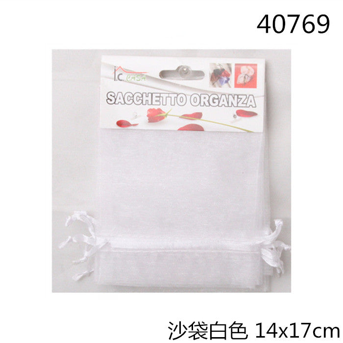 XFR40769 4PZ SACCHETTO ORGANZA 14X17CM