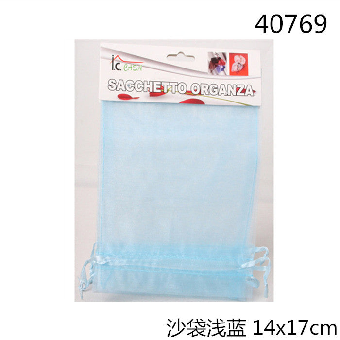 XFR40769 4PZ SACCHETTO ORGANZA 14X17CM