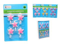 XFR41054 GANCIO ADESIVO 5PZ STELLA