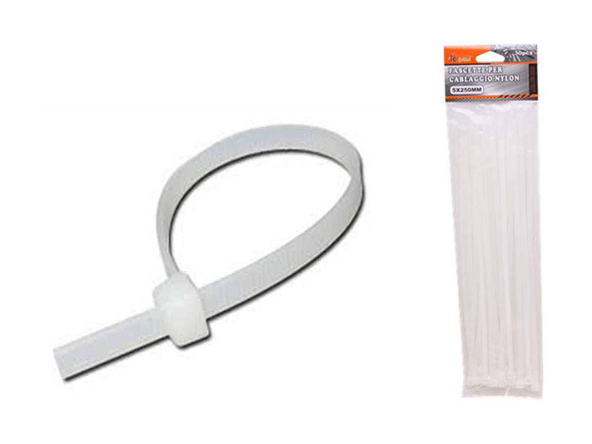XFR41947 FASCETTE PER CABLAGGIO NYLON 5*250MM 30PZ