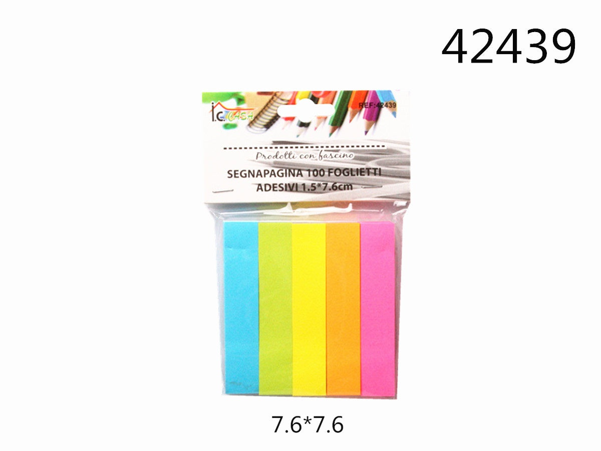 XFR42439 SEGNAPAGINE 100F. ADESIVI 15x76MM 5PZ