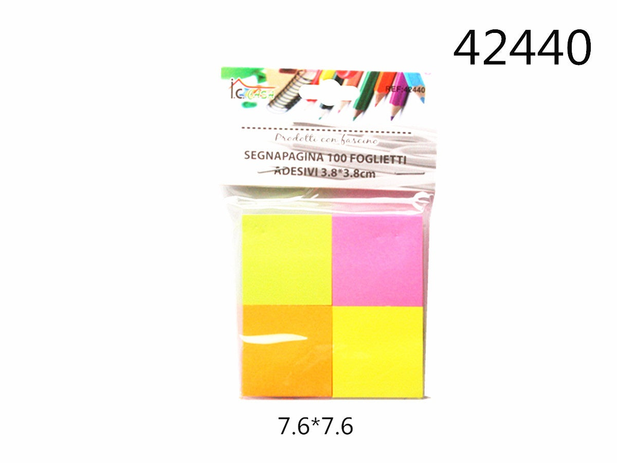 XFR42440 SEGNAPAGINA 100F. 38x38MM 4PZ