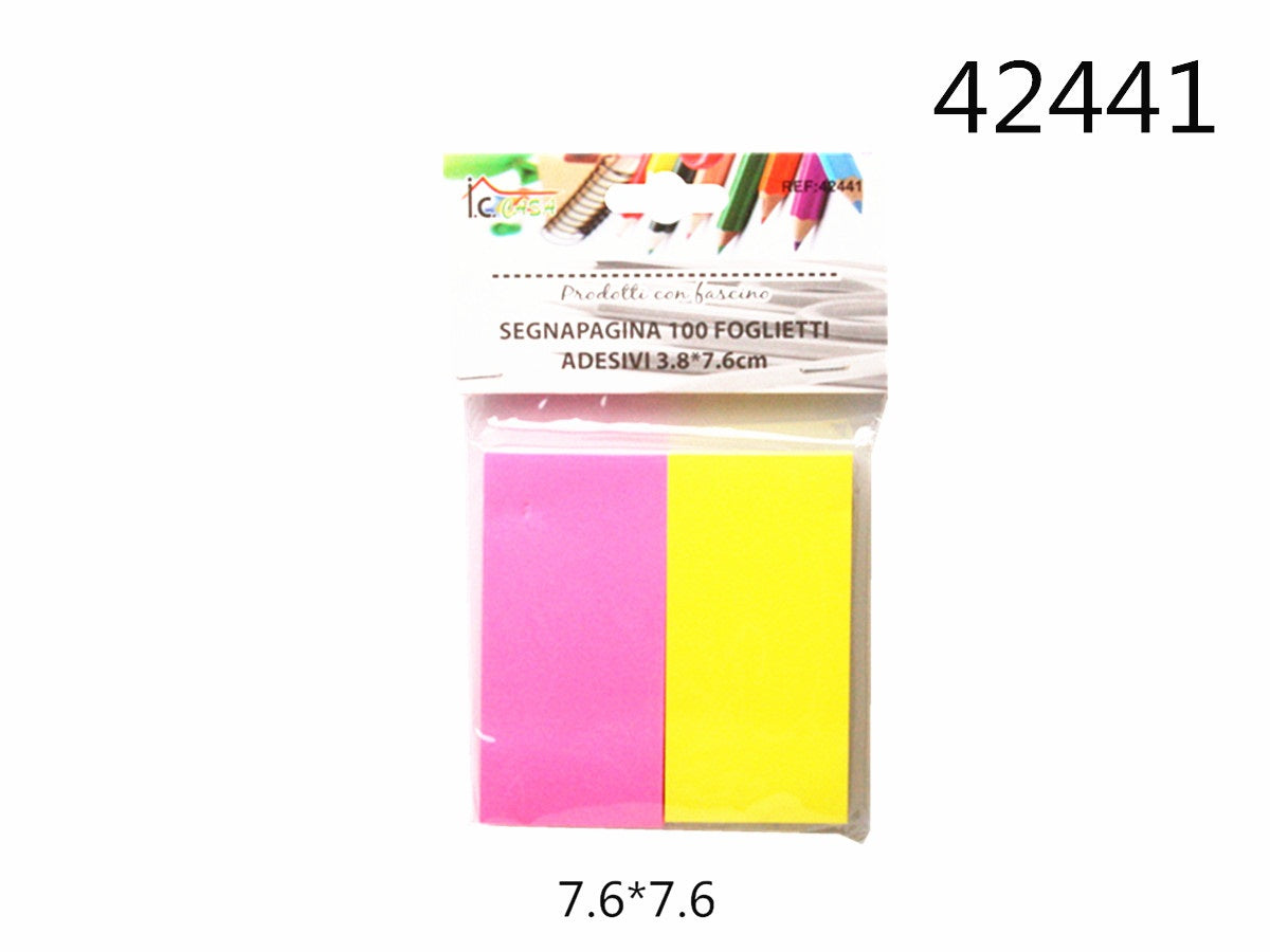 XFR42441 SEGNAPAGINE 100F. ADESIVI 38x76MM 2PZ