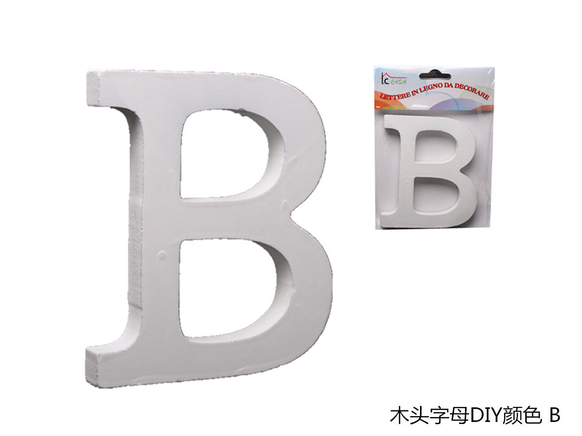 XFR42617 LETTERE IN LEGNO DA DECORARE "B"