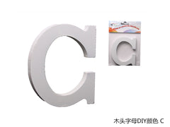 XFR42618 LETTERE IN LEGNO DA DECORARE "C"