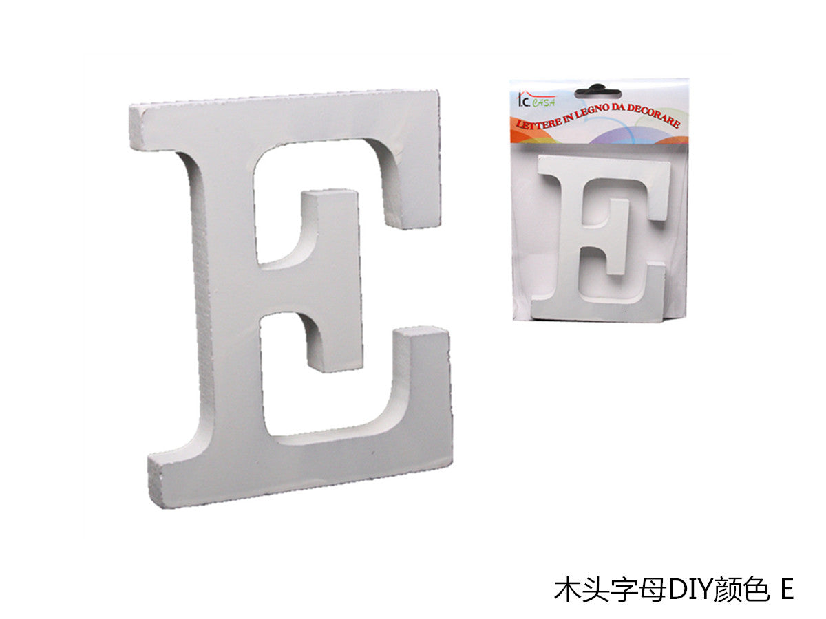 XFR42620 LETTERE IN LEGNO DA DECORARE "E"