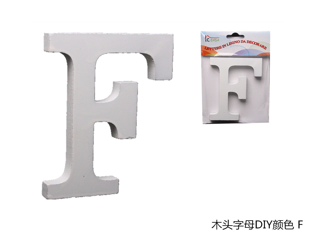 XFR42621 LETTERE IN LEGNO DA DECORARE "F"