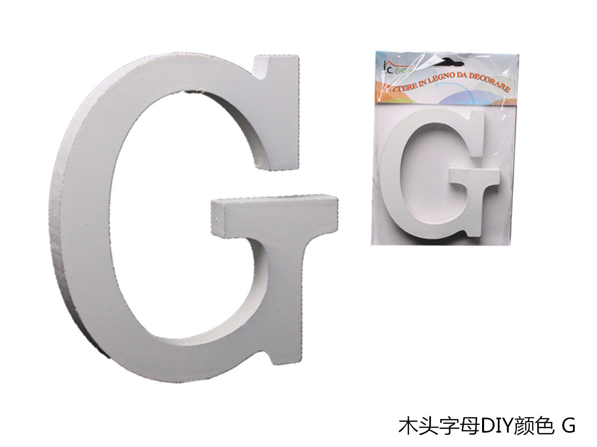 XFR42622 LETTERE IN LEGNO DA DECORARE "G"
