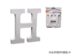 XFR42623 LETTERE IN LEGNO DA DECORARE "H"
