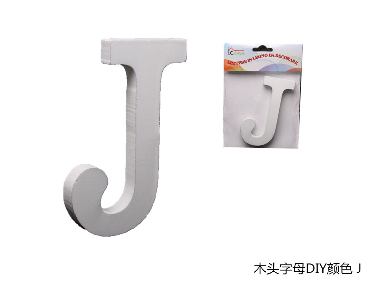 XFR42625 LETTERE IN LEGNO DA DECORARE "J"
