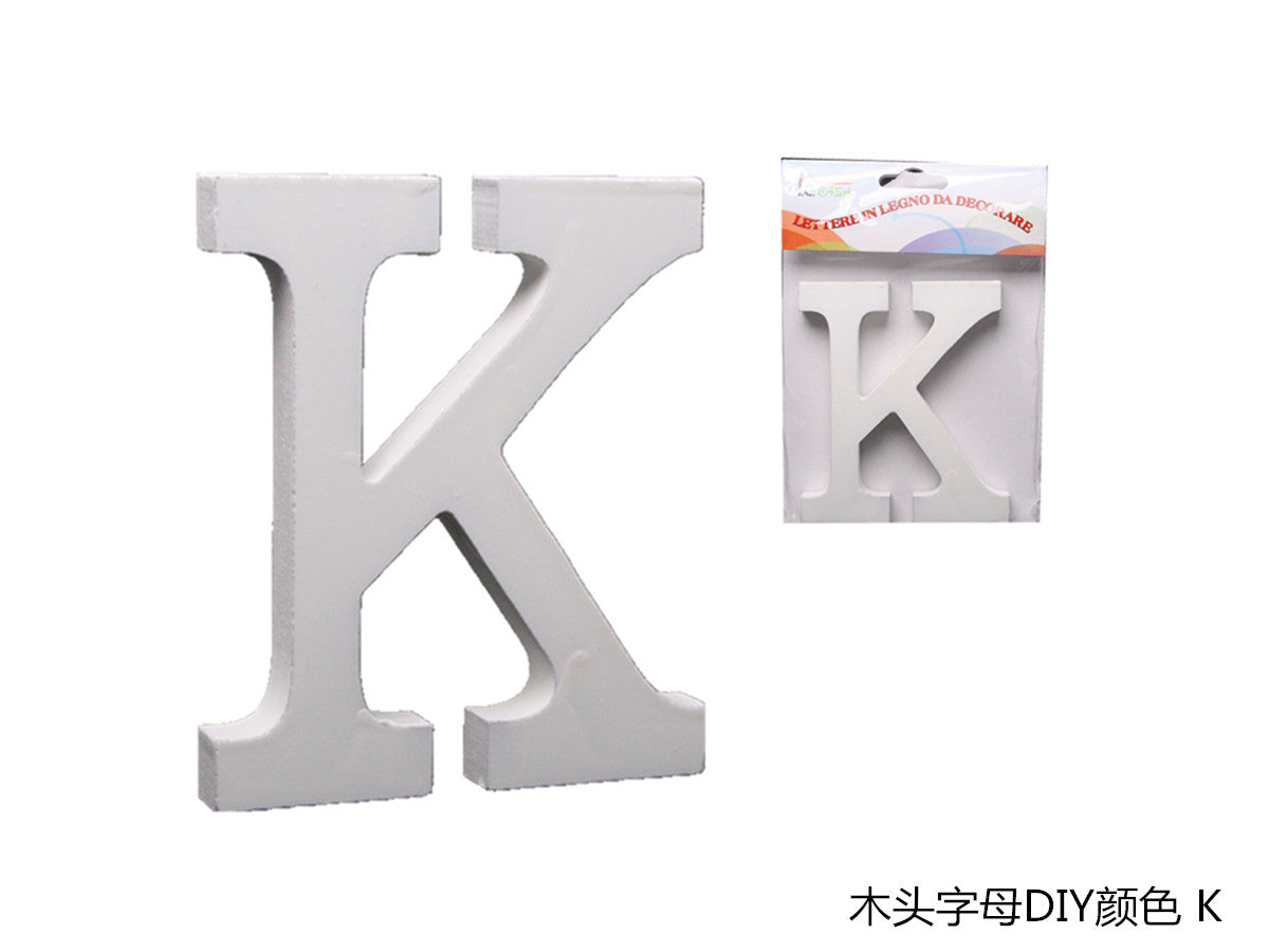 XFR42626 LETTERE IN LEGNO DA DECORARE "K"