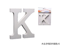 XFR42626 LETTERE IN LEGNO DA DECORARE "K"