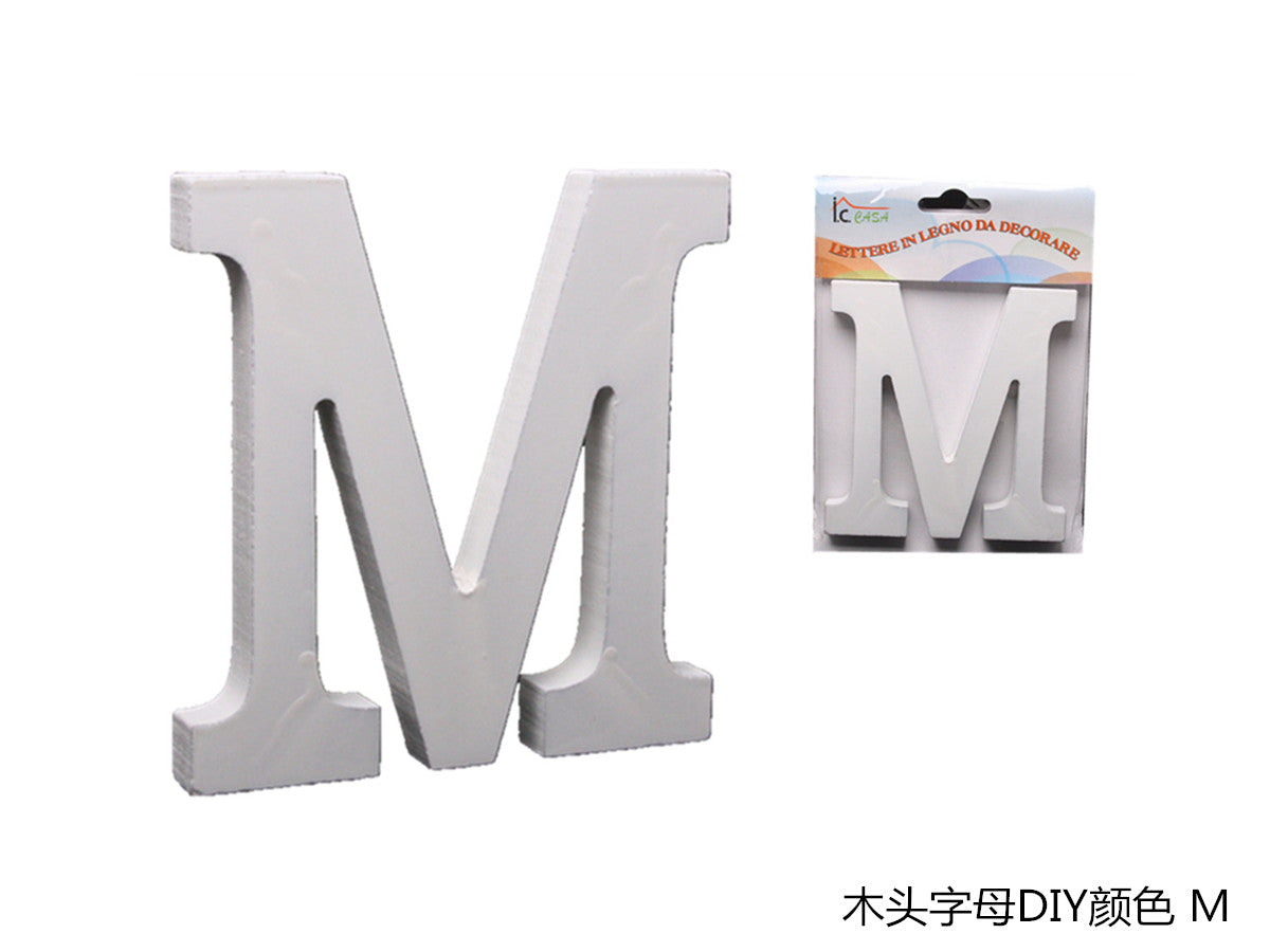 XFR42628 LETTERE IN LEGNO DA DECORARE "M"