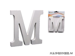 XFR42628 LETTERE IN LEGNO DA DECORARE "M"