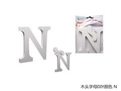 XFR42629 LETTERE IN LEGNO DA DECORARE "N"