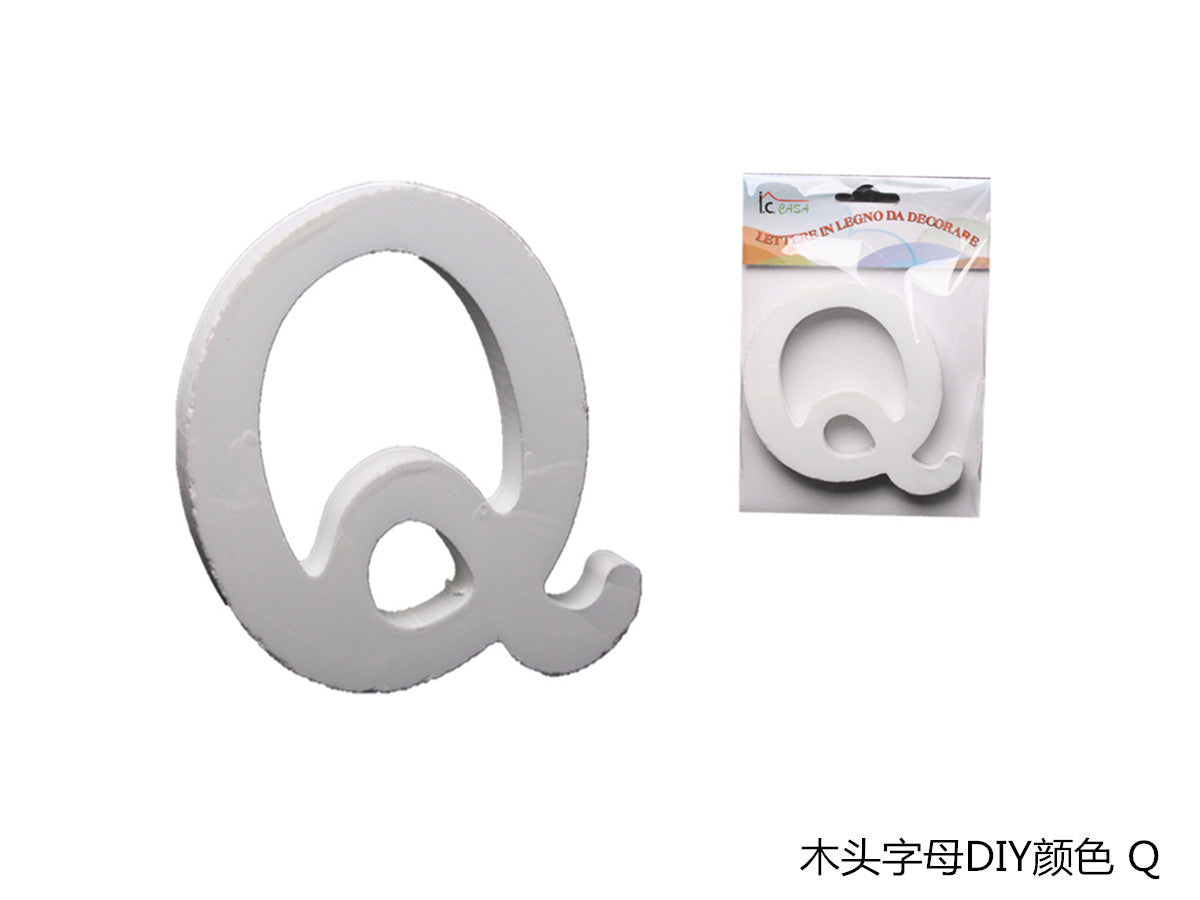 XFR42632 LETTERE IN LEGNO DA DECORARE "Q"