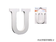 XFR42636 LETTERE IN LEGNO DA DECORARE "U"