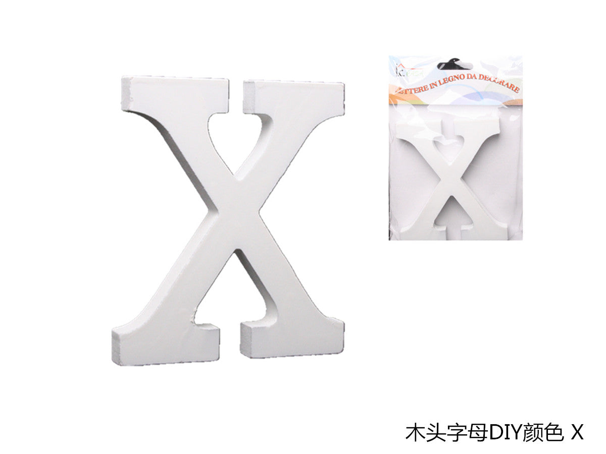 XFR42639 LETTERE IN LEGNO DA DECORARE "X"
