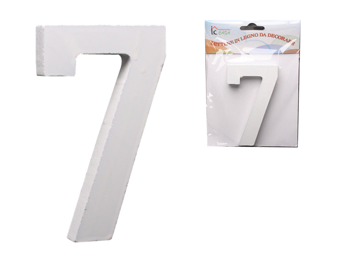 XFR42649 NUMERI IN LEGNO DA DECORARE "7"