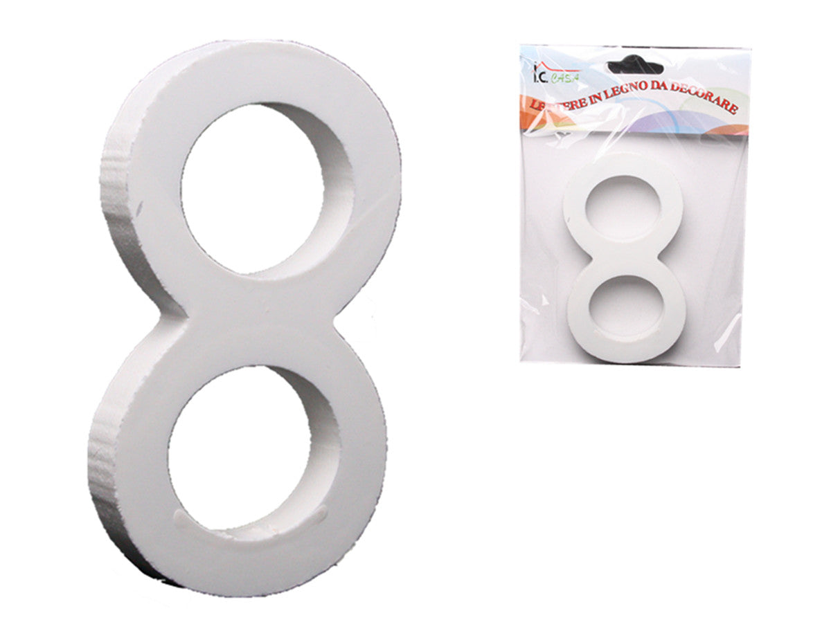 XFR42650 NUMERI IN LEGNO DA DECORARE "8"