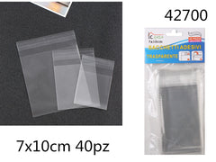 XFR42700 SACCHETTI ADESIVI 7x10CM 40PZ