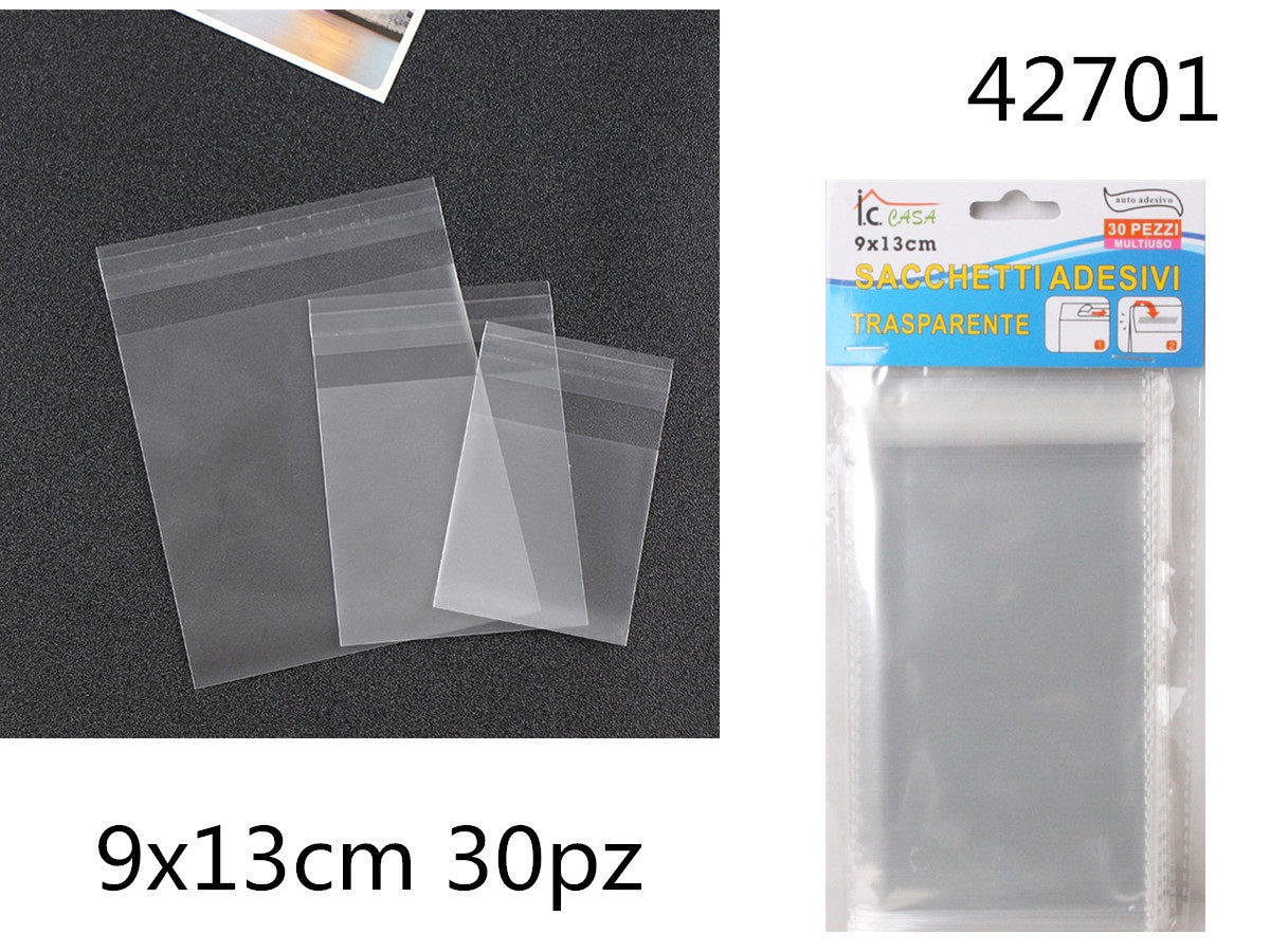 XFR42701 SACCHETTI ADESIVI 9x13CM 30PZ