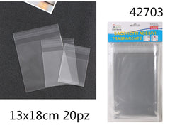 XFR42703 SACCHETTI ADESIVI 13x18CM 20PZ
