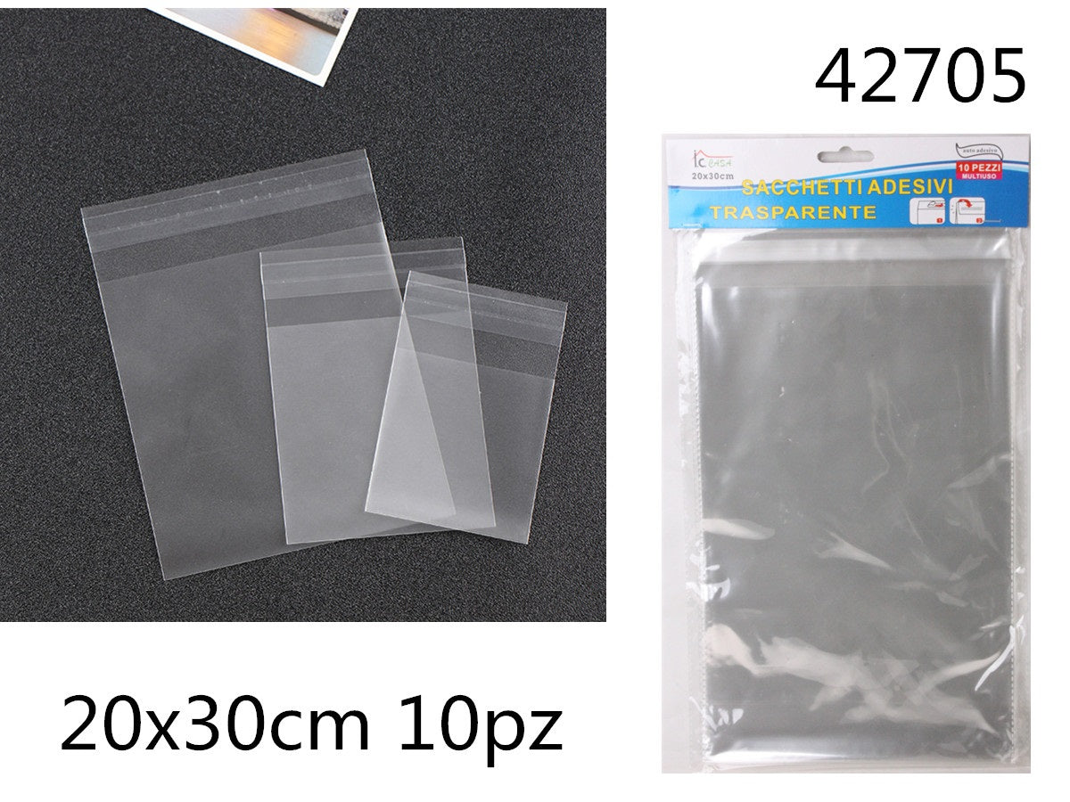 XFR42705 SACCHETTI ADESIVI 20x30CM 12PZ