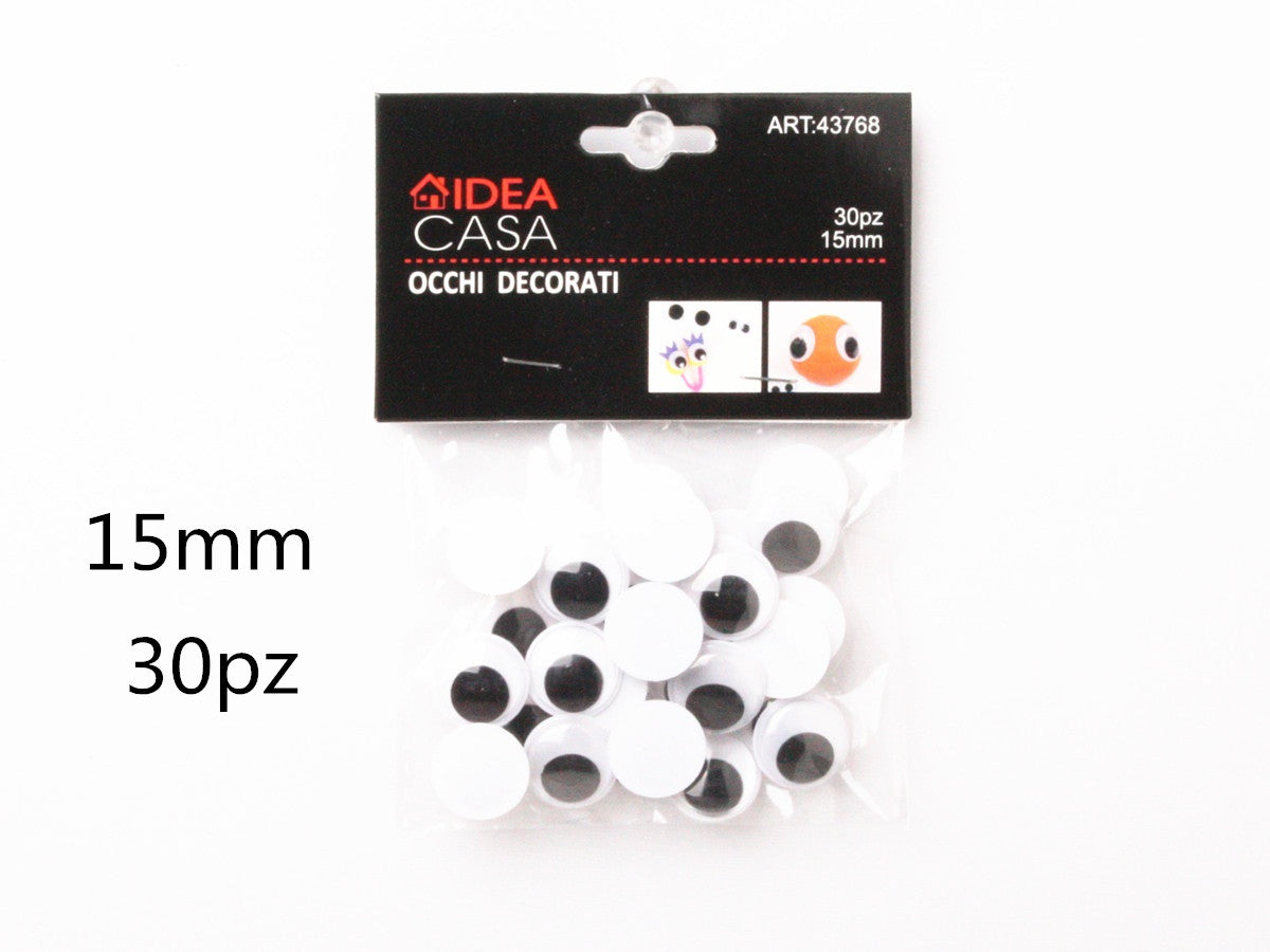 XFR43768 OCCHI DECORATI 15MM 30PZ