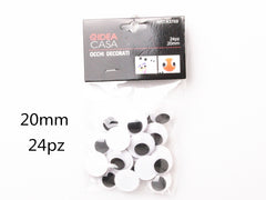 XFR43769 OCCHI DECORATI 20MM 24PZ