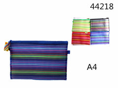 XFR44218 BUSTA COLORATA CON CERNIERA 34.5X23.5CM A4