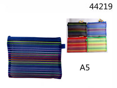 XFR44219 BUSTA COLORATA CON CERNIERA 23.5X18.5CM A5